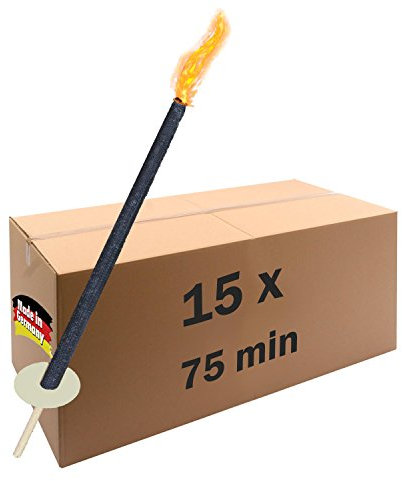 Krause & Sohn De Cera para antorchas de 75 Min, antorchas de Fuego de Mecanismo de Caminata de los rodamientos de Fuego, Unidad, 15 Pieza