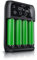 Aplic - Caricabatterie universale batterie litio Li-ion NI-MH NI-Cd LiFePo4 18650 AA e AAA - Carica 4 diversi tipi di batteria contemporaneamente - Display LCD con info di carica in tempo reale - Nero