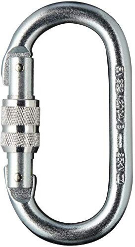 Kanirope® Karabiner OVAL SCREW Schraubverschluss Stahl Schraubkarabiner PSA Stahlkarabiner