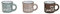 Wurm - Espressobecher Love it aus Keramik Bunt 3-Fach, (B/H/T) 8x5x6cm, 50ml