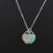 AQUALITYS Love Double Heart Enamel Ladie Forever Love Collana in Acciaio Inossidabile Drift Bottiglie Gioielli Regalo all'Ingrosso per Le Donne