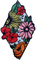 Zegin Beautiful Colorful Flowers Patch Embroidered Applique Badge Iron On Sew On Emblem