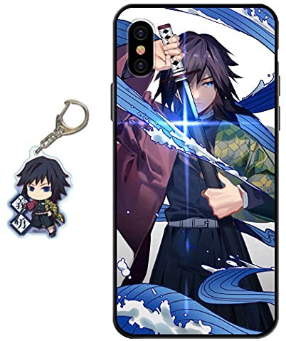 Staremeplz Compatible iPhone XS Case - Anime Design with Figure Keychain, Soft Silicone Flexible TPU Animation Phone Case