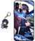 Hülle für iPhone X/iPhone XS Anime Handyhülle [Mit Schlüsselbund] Cartoons Silikon Sanft Bumper Case Hülle für iPhone X/iPhone XS