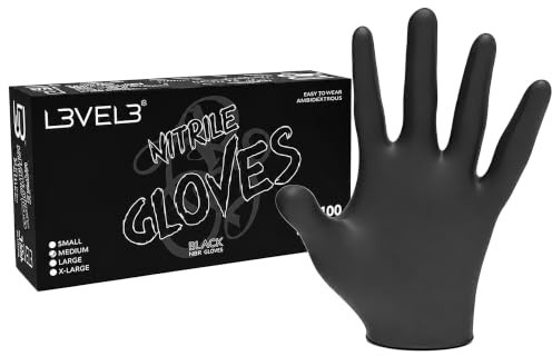 L3 L3VEL3 Professional Nitrile Gloves Black - XL
