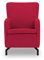 DOMO. collection Sessel Franca, Polstersessel mit hoher Rückenlehne und Metallfüßen, Einzelsessel, Armsessel 68 x 82 x 93 cm (BxTxH), rot