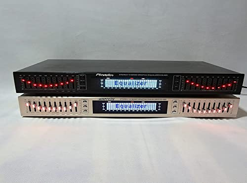 DDARKHORSE Dual 10-band graphic equalizer,hifi home EQ balanced mixer,stereo treble Alto bass regulation Stereo Equalizer(Built-in Bluetooth),Black