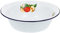 Emaille Schüssel Emaille Salatschüssel Suppenschale Emaille Schalen Apfel Muster Salatschale Mischenschüssel Chinesische Stil Emaille Nostalgie Mischschale Suppenschüssel Öl Schüssel Geschirr