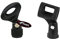 TIGER MCA93-BK Quick Release Microphone Clip Adjustable angle Mic Clip Standard 5/8 Thread Black & MCA84-BK Universal Rubber Grip Microphone Clip Black
