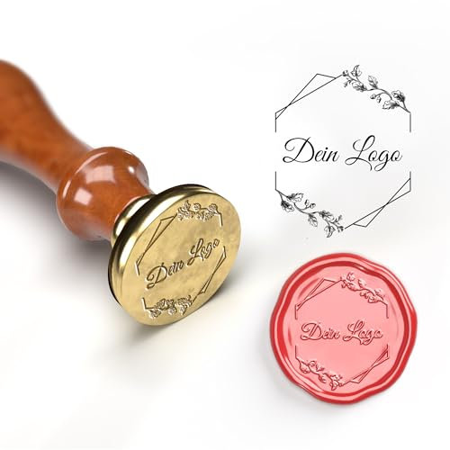 Siegelstempel Personalisiert - Erstellen Sie Ihr eigenes Siegelstempel für Ihren geschäftlichen oder privaten Gebrauch - Wachssiegel Personalisiert für Briefe - Elegant Siegelstempel Hochzeit