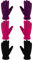 Geyoga 3 Paar Kinder Vlies Handschuhe Winter Vollfinger Fäustlinge für Jungen Mädchen (Schwarz, Lila, Rosenrot, S (4-7 Jahre))
