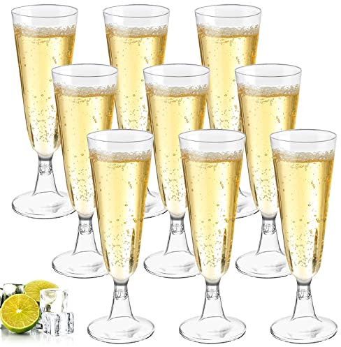 36 Pcs Champagnerflöten Aus Kunststoff, Champagnergläser Sektgläser Plastik Mehrweg, Wiederverwendbar Champagner Gläser, Sektglas Kunststoff Sektglas Sekt Sektkelch 150ml
