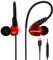 MOXKING Running Sports Earbud Headphones Wired Over Ear In Ear Headsets Noise Isolation Waterproof Earbuds Enhanced Bass Stereo Earphones with Microphone and Remote for Running (Red-Typ C)