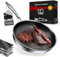 FIXLINE® Brat & Schmorpfanne 28cm Black Forest Design - kratzfeste Antihaftbeschichtung - hoher Rand 6,5cm - alle Herdarten inkl. Induktion - Backofen geeignet bis 230°C - Perfekte Geschenkidee
