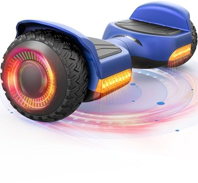 Gyroor Self Balancing Scooter New G13 All Terrain Balancing Scooter with LED Lights, Self Balancing Off Road with Bluetooth for Kids ages 6-12 and Adults-Blue