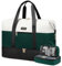 LOVEVOOK Reisetasche Damen, Sporttasche Weekender Handgepäck Tasche Für Flugzeug, Kliniktasche Geburt, Garment Duffle Bag Travel Bag mit Kulturtasche Schuhfach, Dunkelgrün Schwarz
