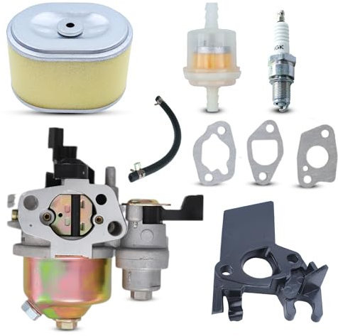 Haishine GX160 Carburateur pour Honda GX160 GX200 GX168 GX140 GX120 5,5 CV 6,5 CV Tondeuse à Gazon Moteur Pièces de Rechange avec Tuyau d'Huile Bougie d'Allumage Filtre à Carburant etc