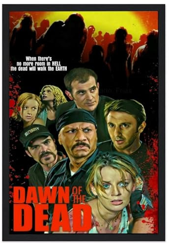 Filmposter Dawn Of The Dead, ästhetisch, gerahmt, Leinwand, Poster, Raumdekoration, 20 x 30 cm