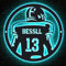 Benutzerdefinierte Ball American Football Metall Wand Kunst LED Licht Personalisierte Spieler Name Zeichen Home Decor Kind Kinderzimmer Dekoration Geburtstag Weihnachten Geschenk