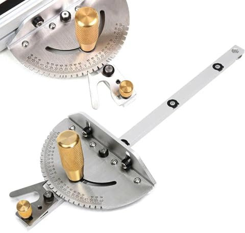 JCFANTS Premium Miter Gauge, 27 Angle Stops for Table Saws, Router Tables, Band Saw and Woodworking Tools (Sliver)