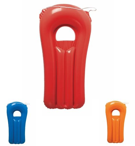 ANTEVIA - Bouée Matelas Gonflable pour Piscine ou Plage 73 x 42cm | Plus DE 20 MODÈLES | Coussin Piscine | Matière: PVC | Couleurs: Bleu Orange Rouge (Wave Rouge)