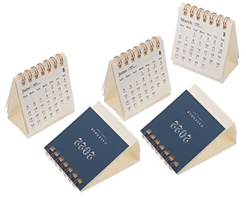 VILLCASE 40stücke Tischkalender Platzsparend Und Praktischer Jahresplaner Für Büro Und Zuhause Stilvolles Schreibtisch-dekoration