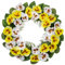 Arborus Spring Wreaths for Front Door 16 White Artificial Pansy Flower Wreath Spring Summer Door Wreath Fake Silk Floral Wreaths with Green Leaves for Farmhouse Mantle Kitchen Décor