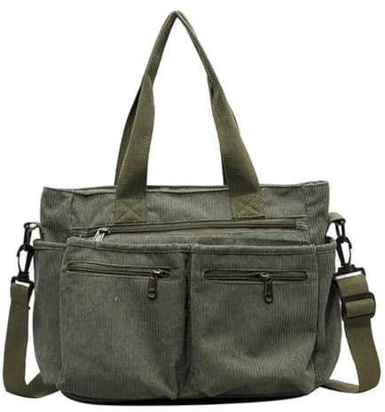 GUTERTOP Einfarbige Handtasche Cord, Cord-Tasche, Hiziel Taschen Damen für College Arbeit Einkaufen Reisen Täglich
