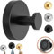 Luxe Hold No-Drill Hooks, 2024 Upgraded Suction Cup Hooks, Stainless Steel Waterproof Suction Cup Hooks for Shower, Bathroom, Hanging Towels, Mounting on Glass Shower Doors, Tile (1 PCS black)