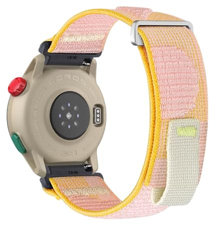 Nylon Armbänder für COROS PACE 3 Armband, Weich Elastisch Stoff Band für Damen Herren Verstellbare Metall Verschluss Sport Ersatzarmband Kompatibel mit COROS PACE 3 Uhrenarmband (12,M)