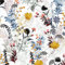 LZH-LP Self Adhesive Wallpaper 44x600CM Bush Flowers Peel and Stick Wallpaper White Wallpaper Removable Vinyl Wrap for Wall Cabinets Décor