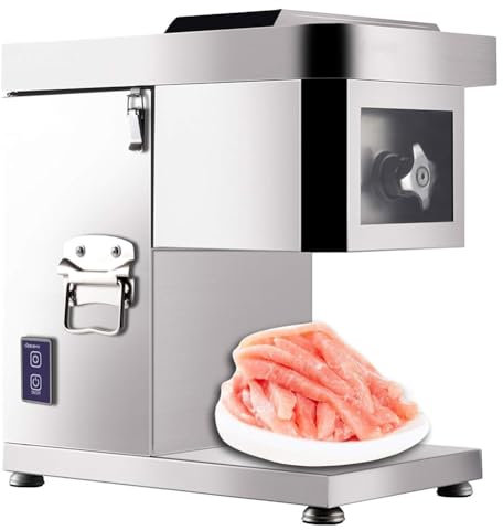 FBJAMZ Commercial Electric Vertical Automatic Meat, 1500W Electric Meat Cutting Slicer, Slicer Shredded Meat Dicing Machine