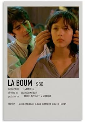 KINGGHYLL La Boum Poster, dekoratives Gemälde, Leinwand-Poster, Wandkunst, Wohnzimmer-Dekor, modernes ästhetisches Poster, 30 x 45 cm, ungerahmter Stil