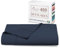 Pizuna Laken ohne Gummizug 160x200 & 180x200 cm Baumwolle Dunkelblau, 400 Fadenzahl 100% Langstapel Baumwolle Bettlaken, Satinbindung Flachlaken 270x310 cm