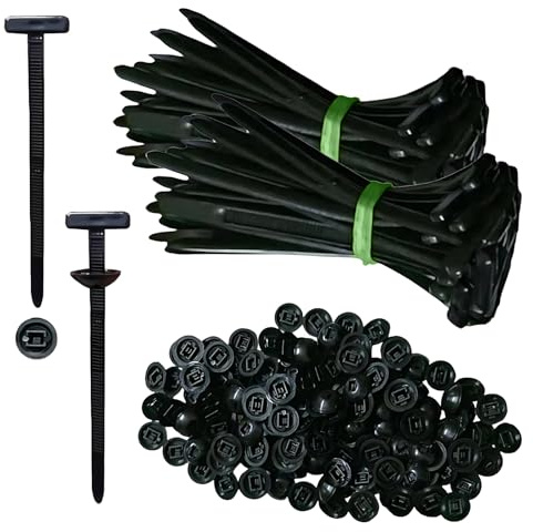 100PCS Nylon Universal Cable Tie Buckle, Zip Ties Heavy Duty with Pin & Button Design, Car Daily Repair, Applicable Toengine Lower Guard Plates, Fender Linings, Fenders, Trunkclips (100)