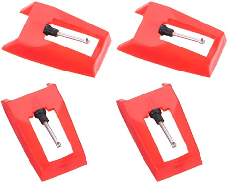 GALPADA 4pcs Stylus Needle Record Player Styluses Turntable Stylus Needle for Vinyl Record Accessories for Player Pickup and Attachment Use