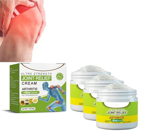 2025 Bienengiftsalbe, Bienengift Gelenk Knochenpflegecreme, Natürliche Linderung für Gelenk- und Muskelschmerzen, Schwellungen und Prellungen Bee Venom Pain Creme (3pcs)