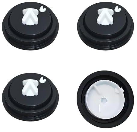 Aihoom 4pcs Joint Membrane Chasse d'Eau WC, Diaphragme de Soupape pour Réparation et Entretien de Chasse d'Eau, Accessoire Moderne en Caoutchouc pour Toilettes