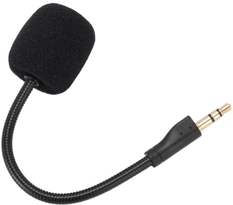 Pissente Ersatz-Gaming-Mikrofon für G PRO Headset Abnehmbares Bügelmikrofon mit Rauschunterdrückender Schaumstoffabdeckung 3,5-mm-vergoldeter Stecker für G PRO X Wireless Gaming Headset