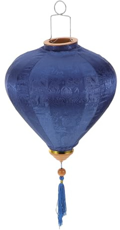 Gadpiparty Chinesische Seidenlaterne 30cm Vintage Rauten Lampion aus Satinstoff Handgefertigt Hochzeits und Neujahrsdeko Asiatische Deckenlaterne mit Quaste