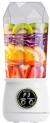 Licuadora Personal Portátil | 550 ml Batidora Personal Inalámbrica a Prueba de Fugas - Mini Licuadora De Viaje Para Jugos Y Batidos,Para Verduras Viajes Gimnasio Hogar Oficina Acampada