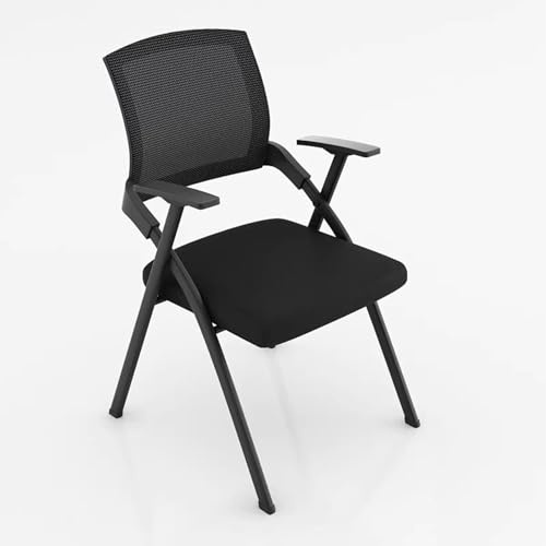 Baodiale Stackable Commercial Conference Chair with Writing Tablet, Foldable Training Chair with Padded Mesh Seat, Tablet Arm for Office Lecture Guest Event