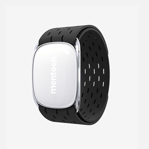 Mentech Passion HRM01 - Fascia da braccio Bluetooth Ant+ con sensore ottico per monitoraggio del sonno, compatibile con Strava, Garmin, Wahoo, Apps... IP67