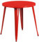 Flash Furniture Jeffrey Tisch für Innen- und Außenbereich, 76,2 cm, rund, Rot