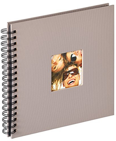walther design Fotoalbum grau 26 x 25 cm Spiralalbum mit Cover-Ausstanzung, Fun SA-108-X