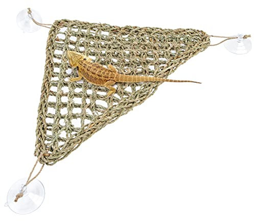 Niteangel Hängematte für Bartagamen: Liegeplatz für Chamäleons, Eidechsen, Geckos, Schlangen, Leguane, Reptilien und Schildkröten (Dreieck 17'' x 12.5'')