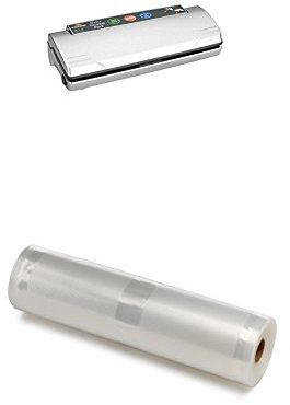 Lacor Home 69050 - Maquina vacío, 110 W, gris + Lacor 69058 - Bobinas tubo vacío, 105 micras, 28 x 10 cm