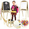 Leomark Tableau en bois double face - XL - Double Face Blanche Magnétique + Ardoise Craie pour enfants, Chevalet avec Accessoires, Jeux Educatif, réglage de la hauteur