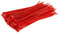 GTSE 100 Pack of Red Cable Ties, 200mm x 2.5mm Premium Tie Wraps, Nylon Zip Ties