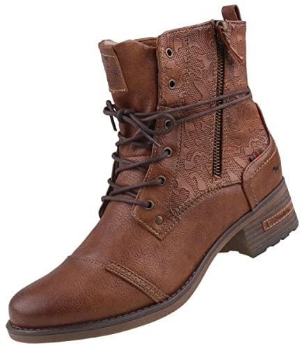 MUSTANG Damen Kurzschaft Stiefel, cognac, 38 EU